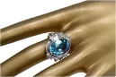 Aquamarine 925 Silver Vintage Style Ring VRC100S